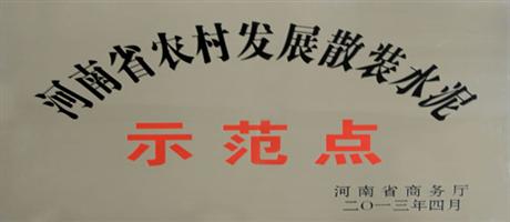 河南省農村發展散裝水泥示范點